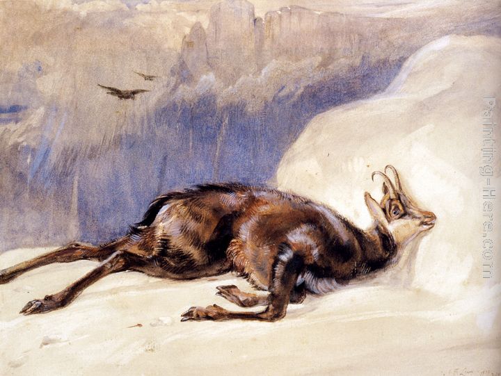 The Chamois, Sketched In The Tyrol painting - John Frederick Lewis The Chamois, Sketched In The Tyrol art painting